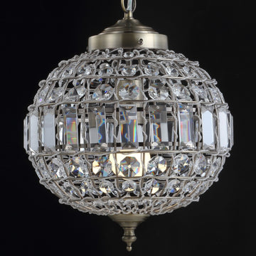 Georgina Crystal/Metal LED Pendant - JONATHAN Y